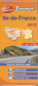 MICHELIN WEGENKAART 514 ILE DE FRANCE 2012 - (ISBN 9782067168848)
