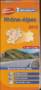 MICHELIN WEGENKAART 523 RHONE-ALPES 2012 - (ISBN 9782067169562)