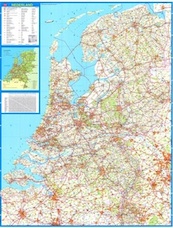 Wandkaart Nederland - (ISBN 9789028717398)