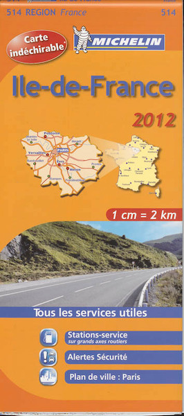 MICHELIN WEGENKAART 514 ILE DE FRANCE 2012 - (ISBN 9782067168848)