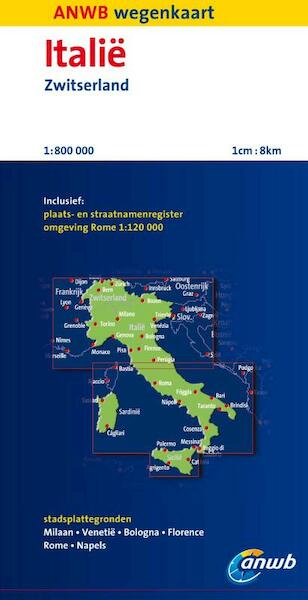 ANWB Wegenkaart Italië, Zwitserland - (ISBN 9789018036584)