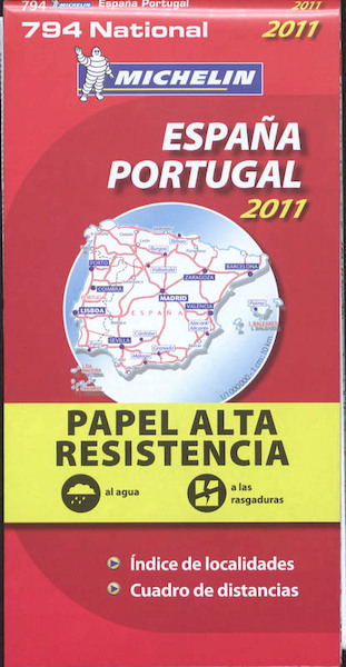 Michelin nationale kaart 794 Spanje Portugal - (ISBN 9782067156296)