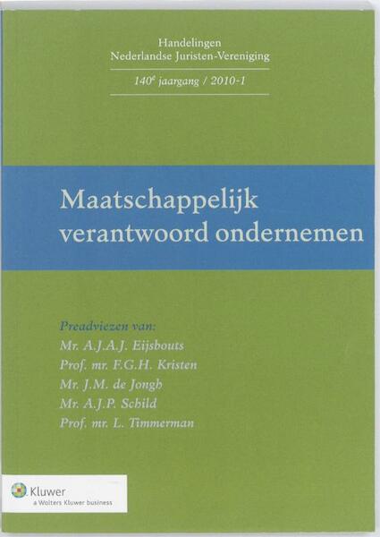 Maatschappelijk verantwoord ondernemen - (ISBN 9789013074864)