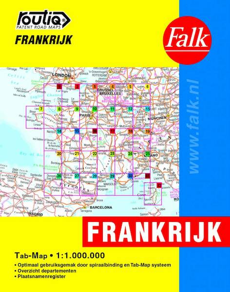 Routiq Frankrijk tab map - (ISBN 9789028715059)
