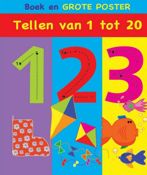 Boek en grote poster Tellen van 1 tot 20 - (ISBN 9789036628235)