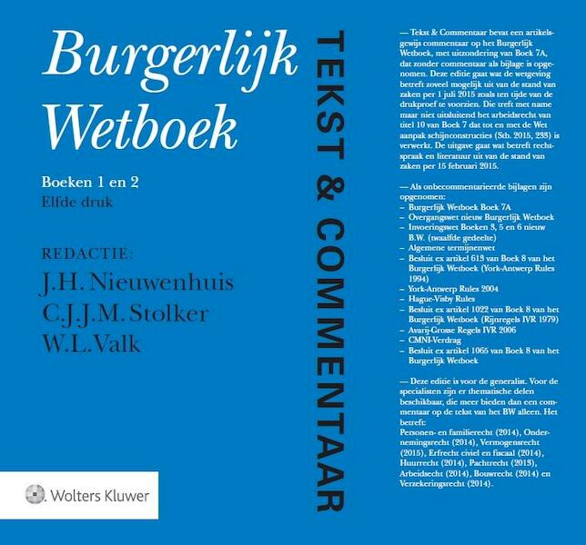 Burgerlijk wetboek - (ISBN 9789013128789)